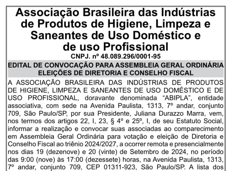 Convocação para eleições de diretoria e conselho fiscal