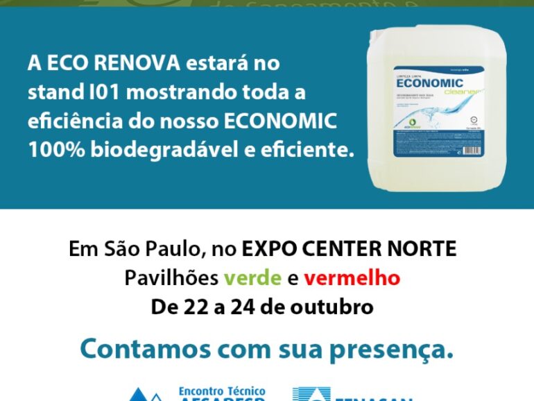 Ecorenova participa da Feira Nacional de Saneamento e Meio Ambiente – Fenasan 